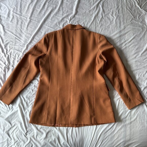 Light Brown / Almond Lined Blazer Single Button Size XL New w/o Tags - Picture 2 of 8
